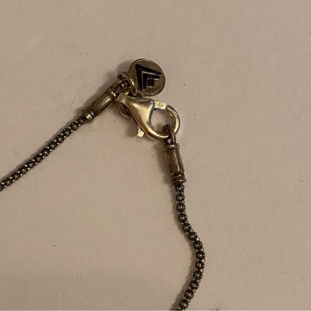 SILPADA NECKLACE STERLING SILVER 925 POPCORN CHAIN 16” CZ FLOWER PENDANT N1411 - Picture 11 of 11